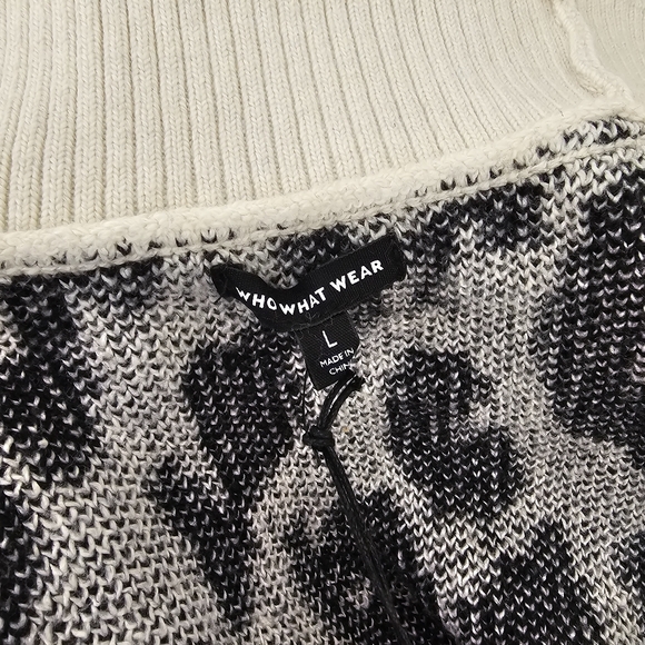 Who what wear animal print open front cardigan size LARGE - Picture 5 of 10